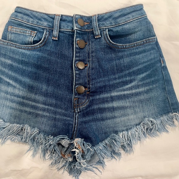 Maje Fringed Denim Shorts Size 34 MSRP $190 - Picture 6 of 8